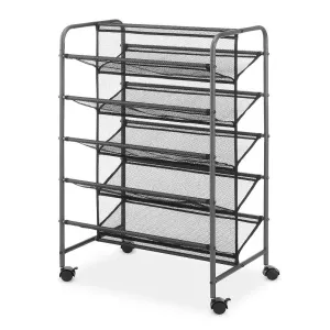 5-Tier Shoe Cart - Gunmetal