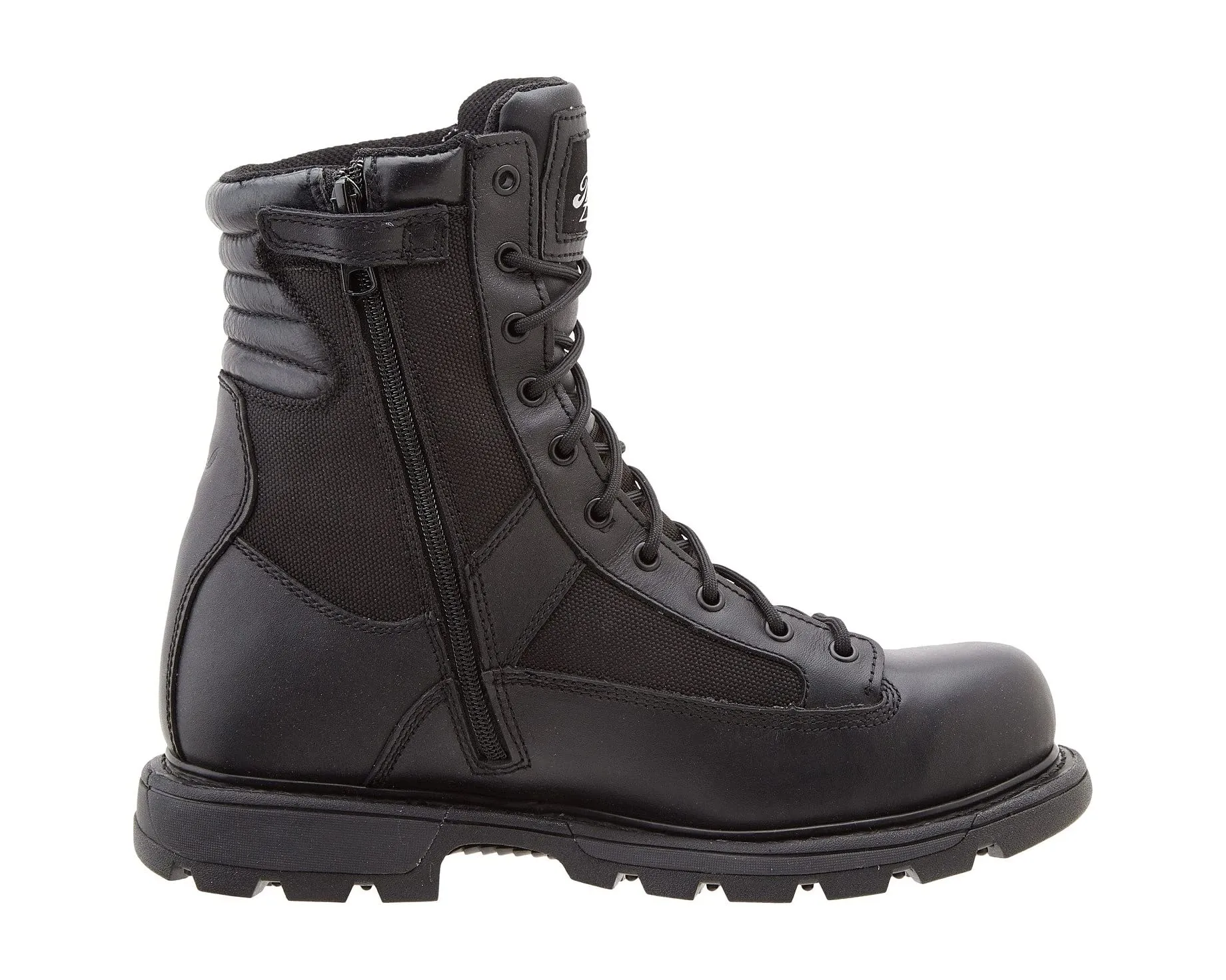 8 Inch Trooper Side Zip Thorogood Boots, Black