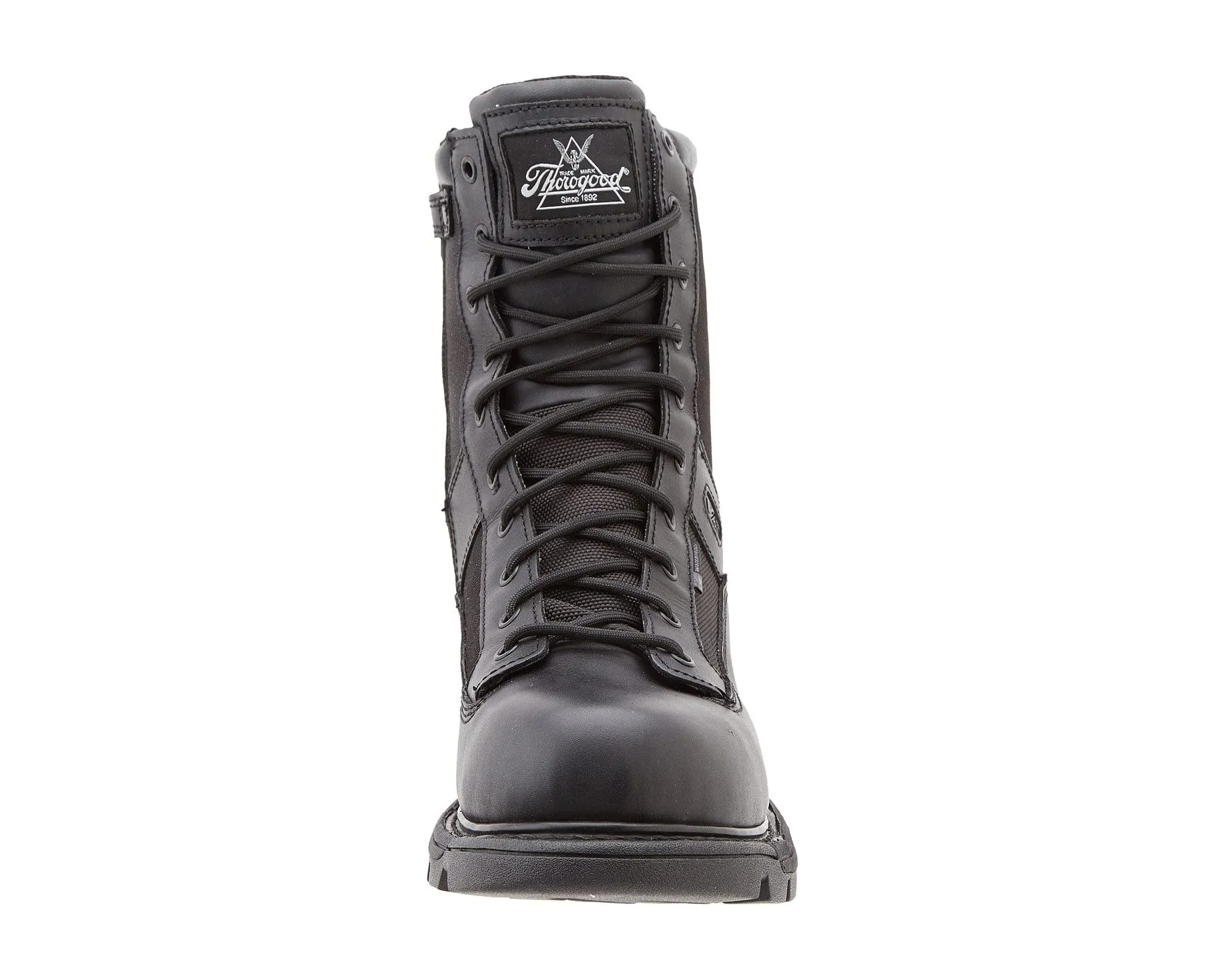 8 Inch Trooper Side Zip Thorogood Boots, Black