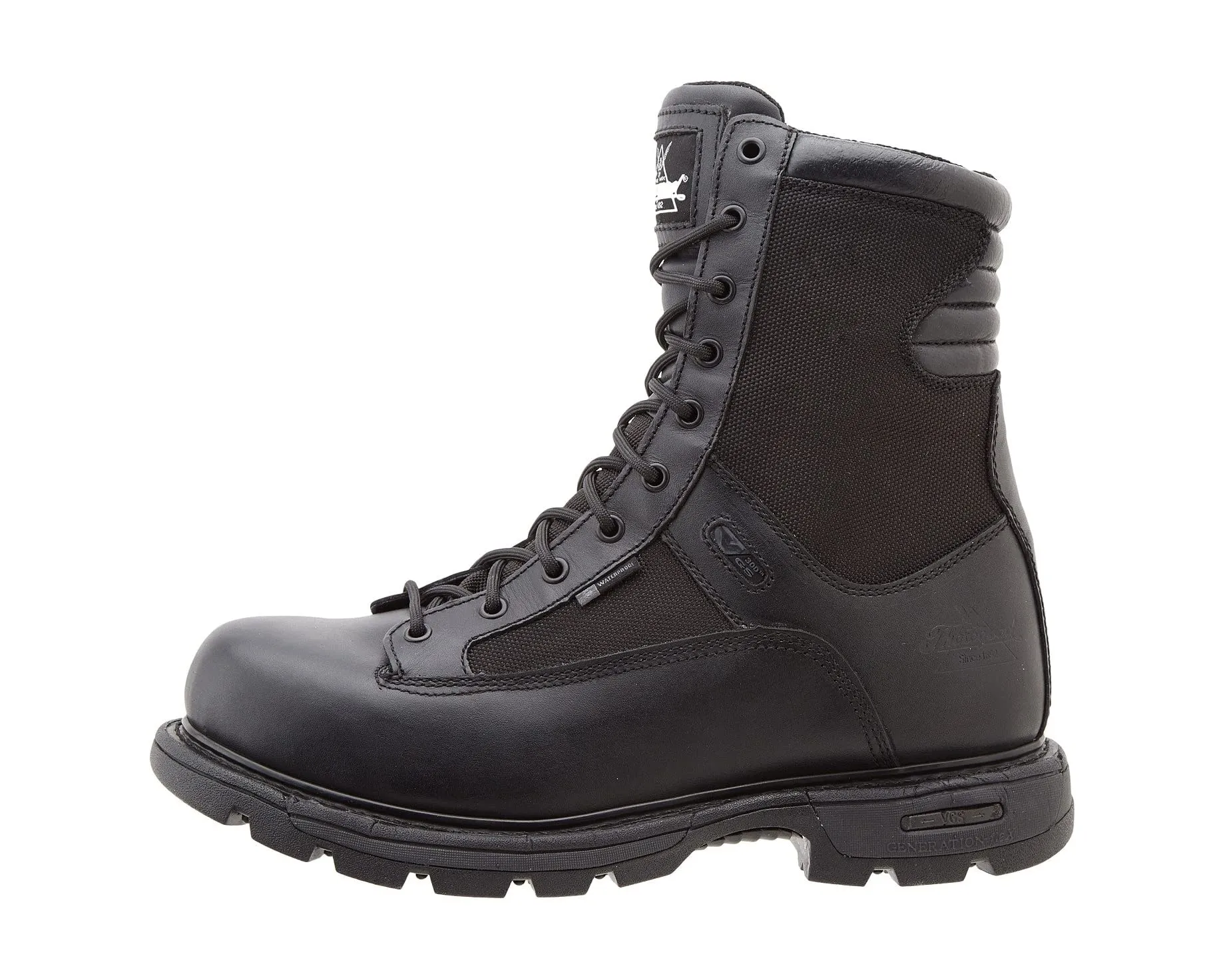 8 Inch Trooper Side Zip Thorogood Boots, Black