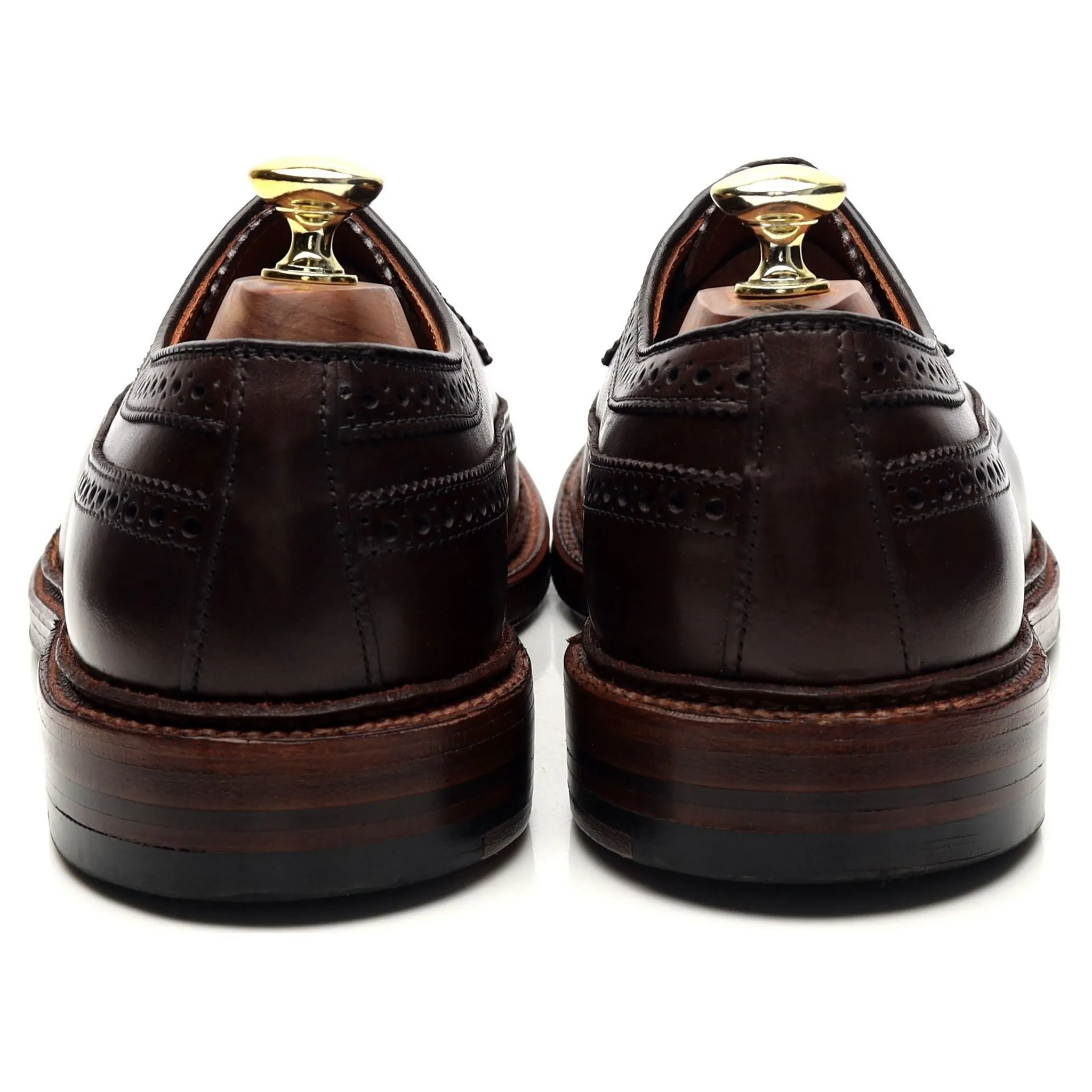 '976' Dark Brown Leather Derby Brogues UK 7 US 7.5 E