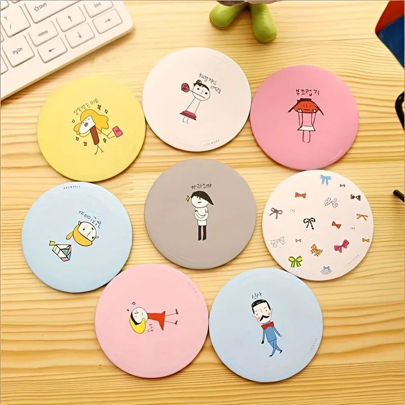 Adorable Round Mini Makeup Mirror for OntheGo Beauty