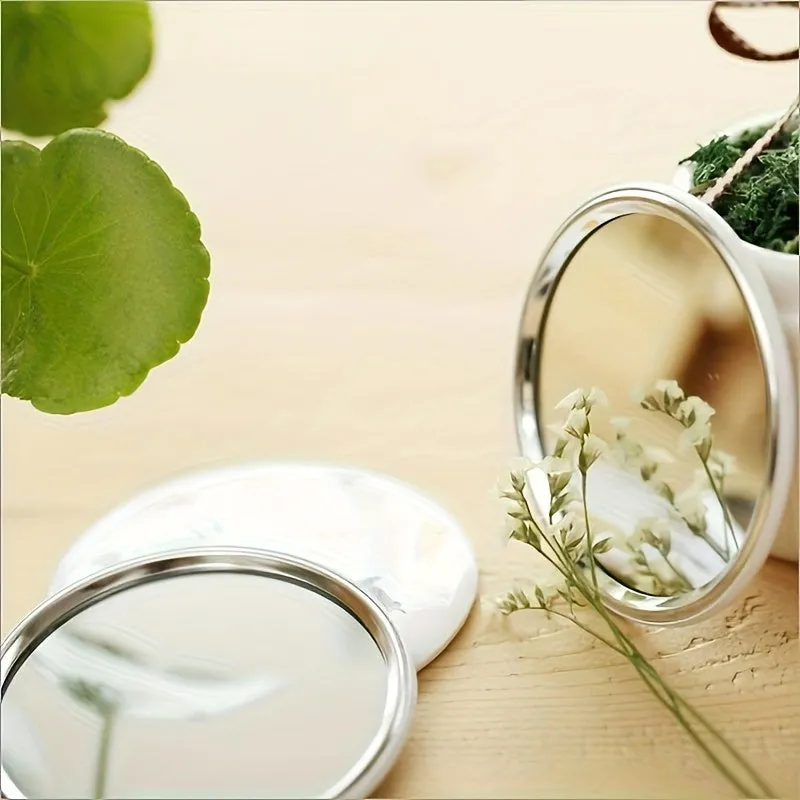 Adorable Round Mini Makeup Mirror for OntheGo Beauty