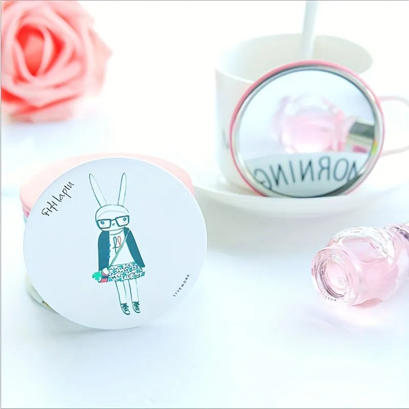 Adorable Round Mini Makeup Mirror for OntheGo Beauty