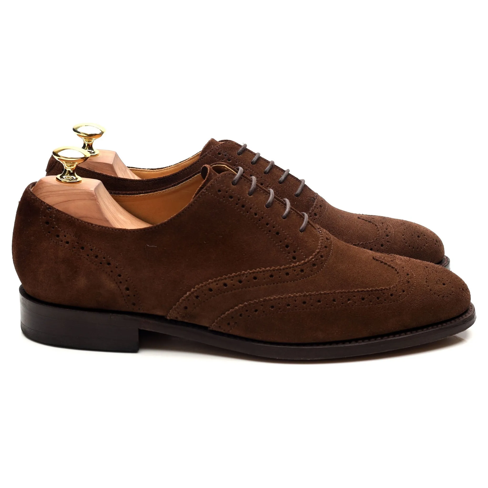 'Albert' Brown Suede Brogues Oxford UK 8 G