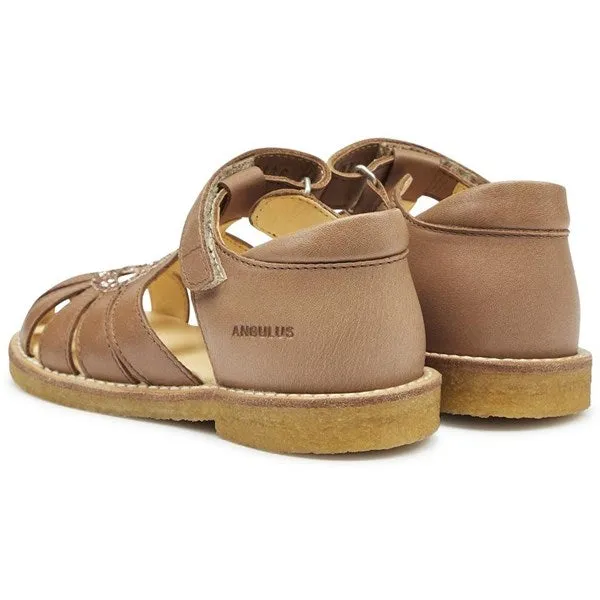 Angulus Hjerte Sandals Almond/Maple Glitter