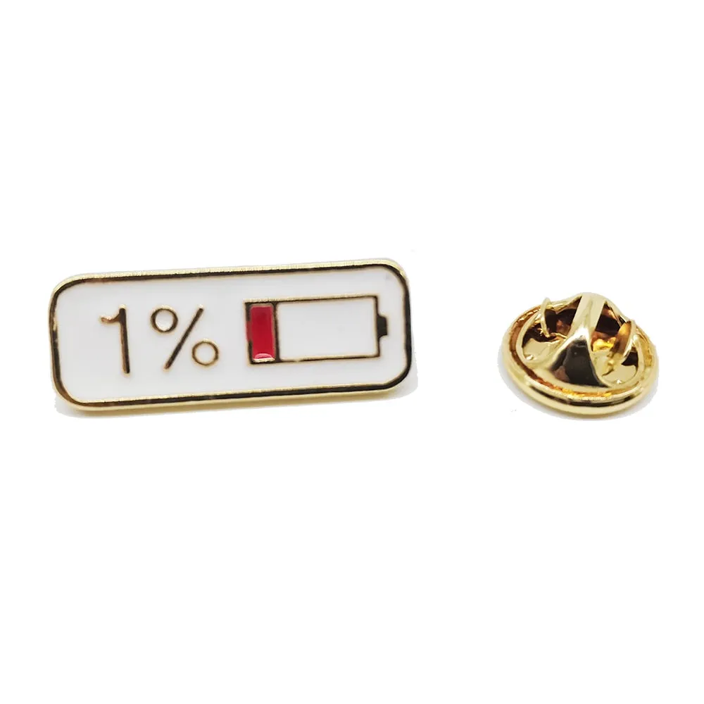 Battery Health Bars Enamel Pins