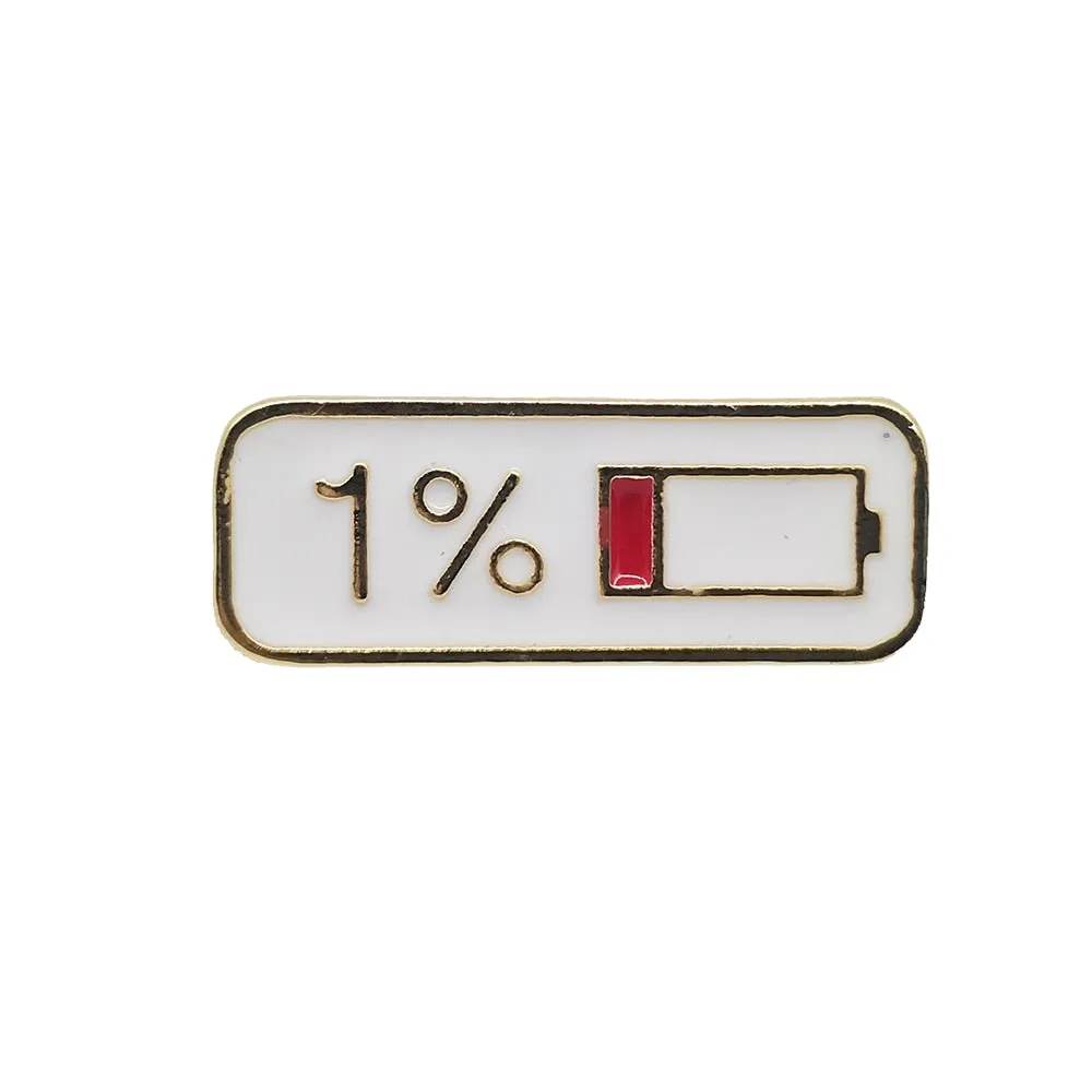 Battery Health Bars Enamel Pins