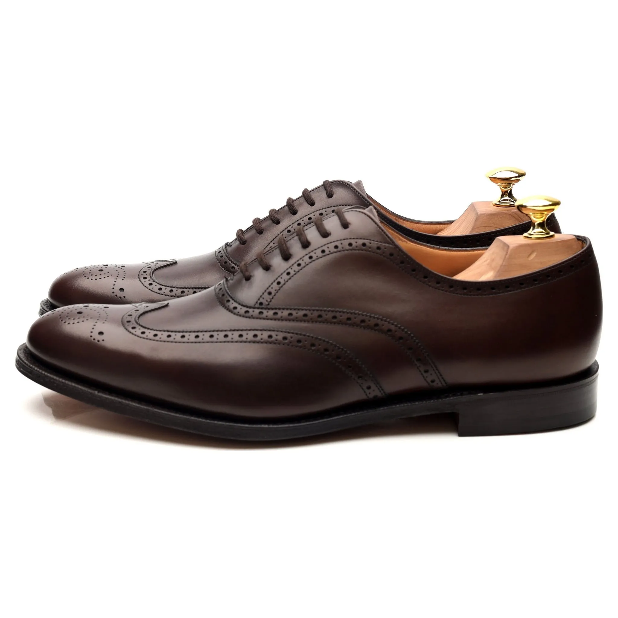 'Berlin' Dark Brown Leather Brogues UK 8 F