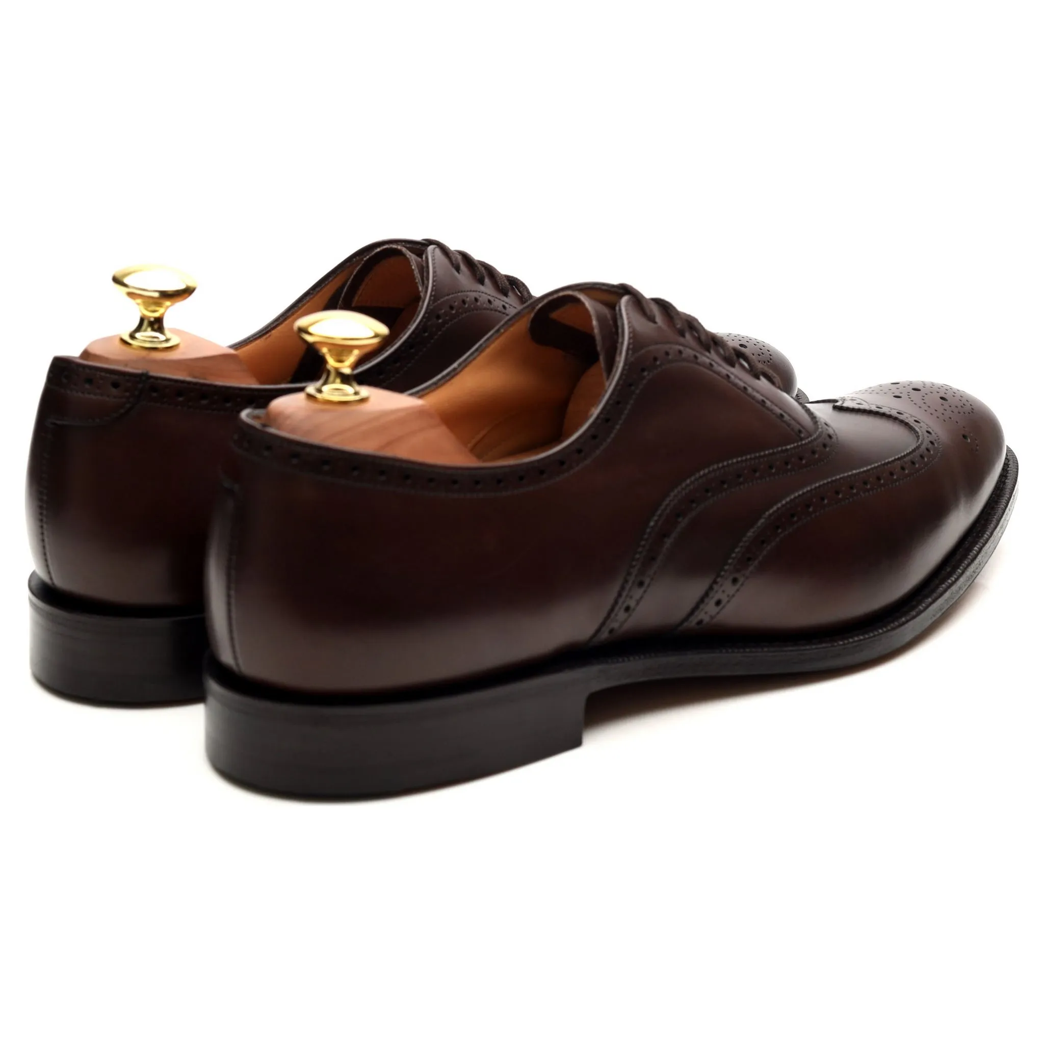 'Berlin' Dark Brown Leather Brogues UK 8 F