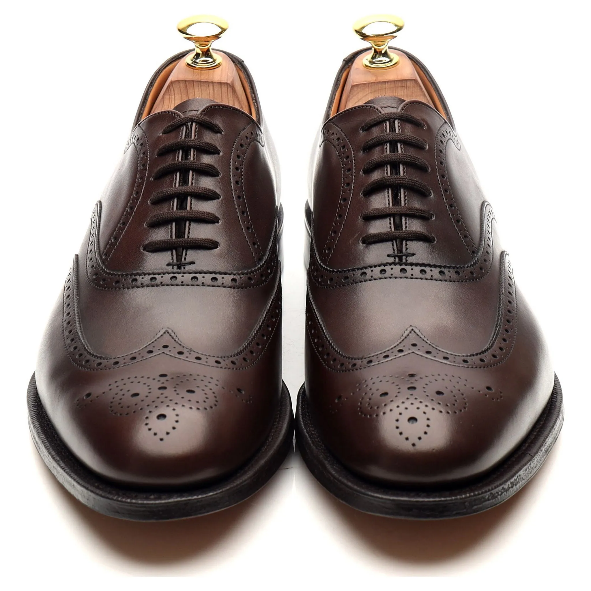 'Berlin' Dark Brown Leather Brogues UK 8 F