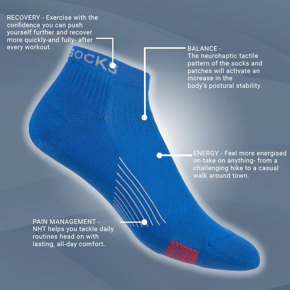 Biowin Neurosocks - Athletic No Show -  Egyptian Blue