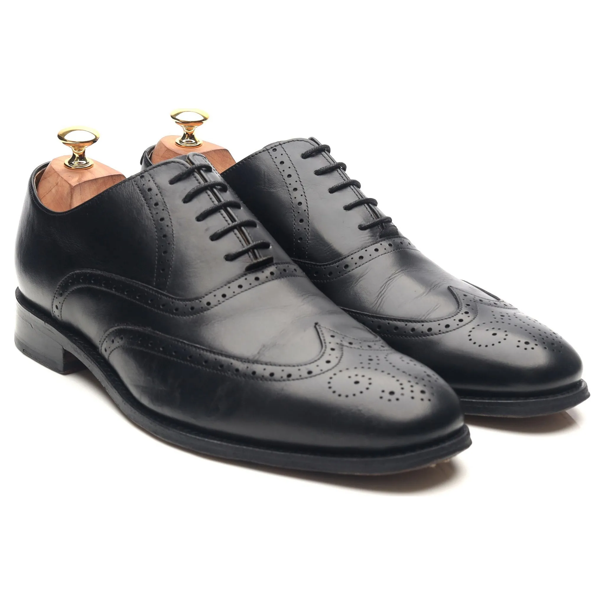 Black Leather Brogues UK 10 G