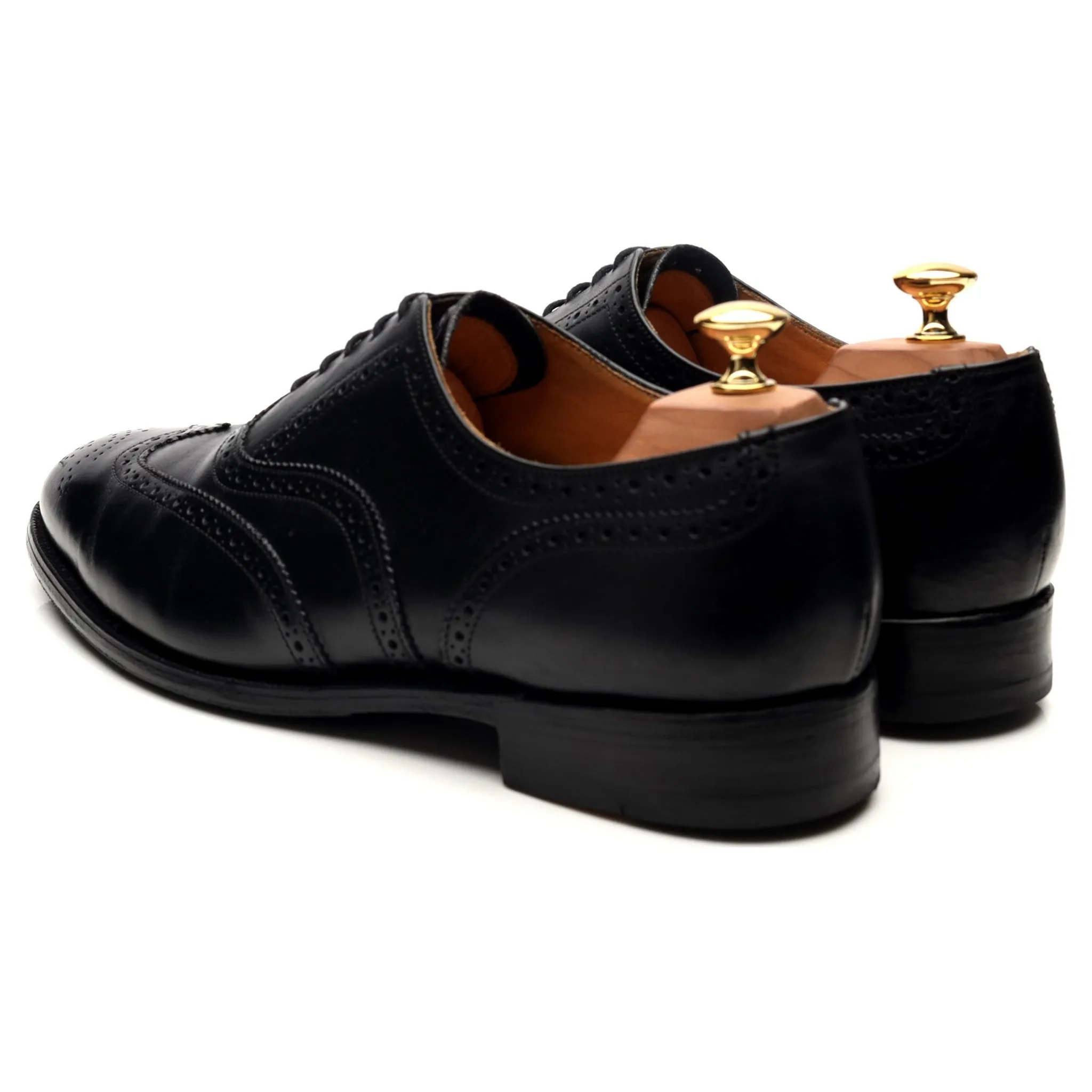 Black Leather Brogues UK 10