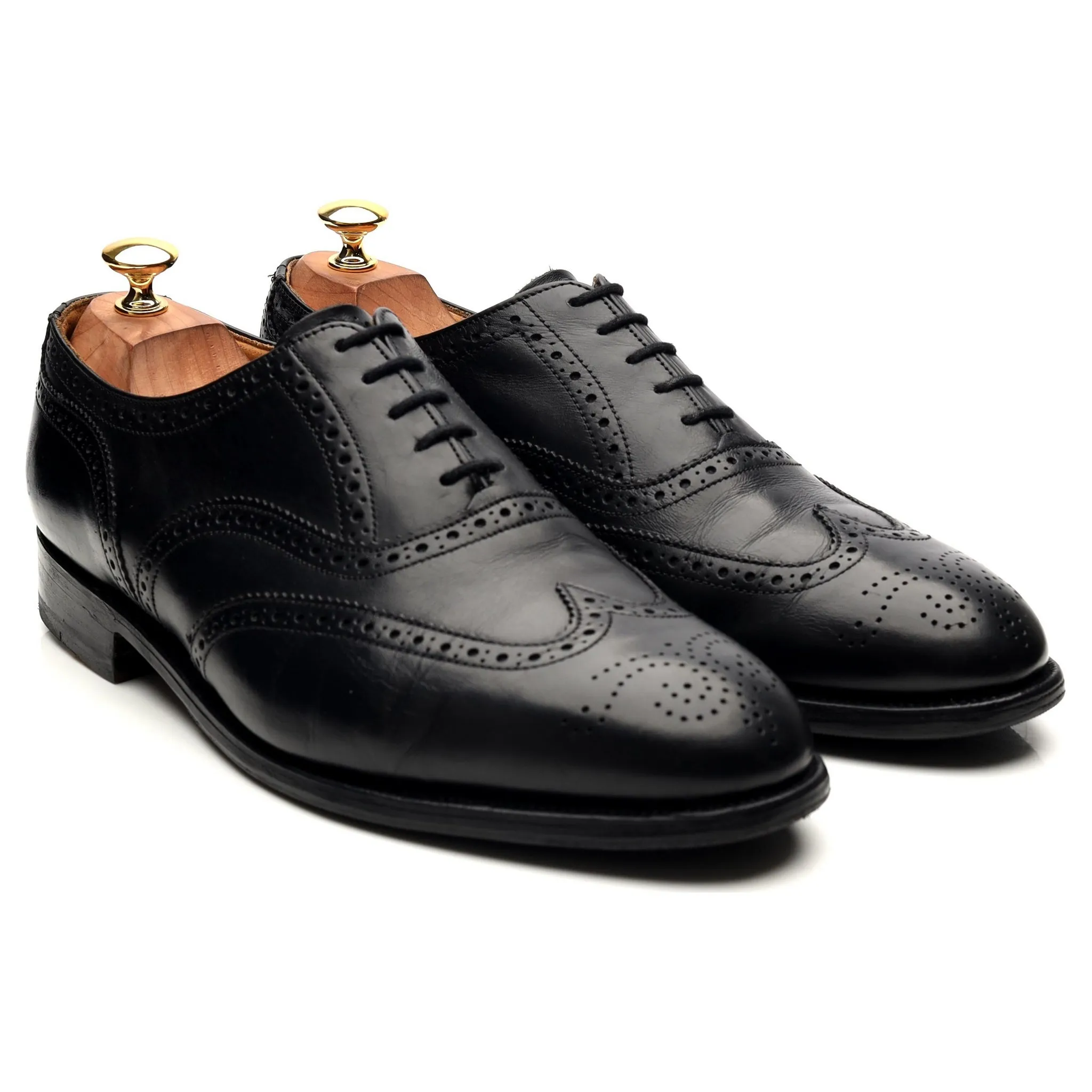 Black Leather Brogues UK 10