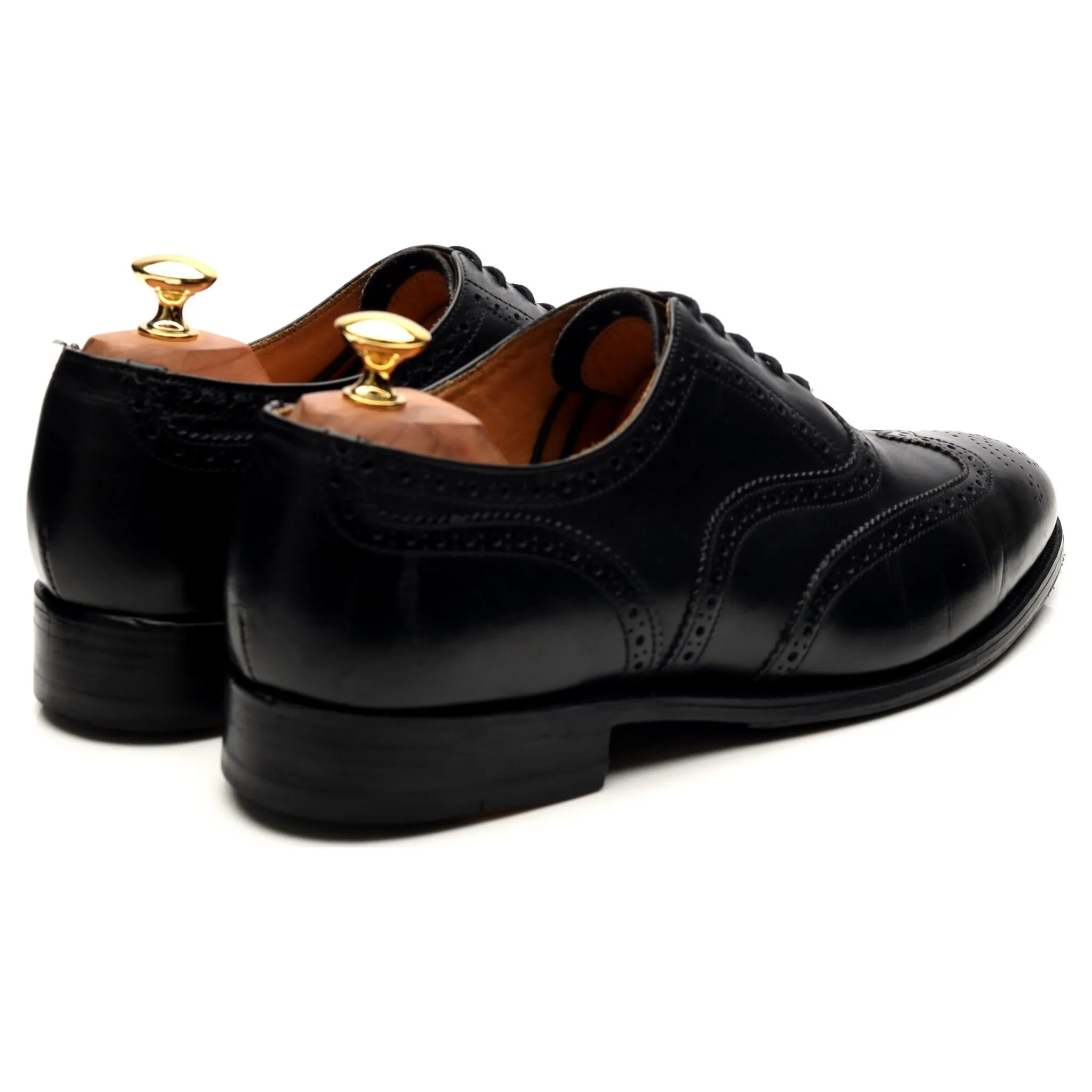 Black Leather Brogues UK 10