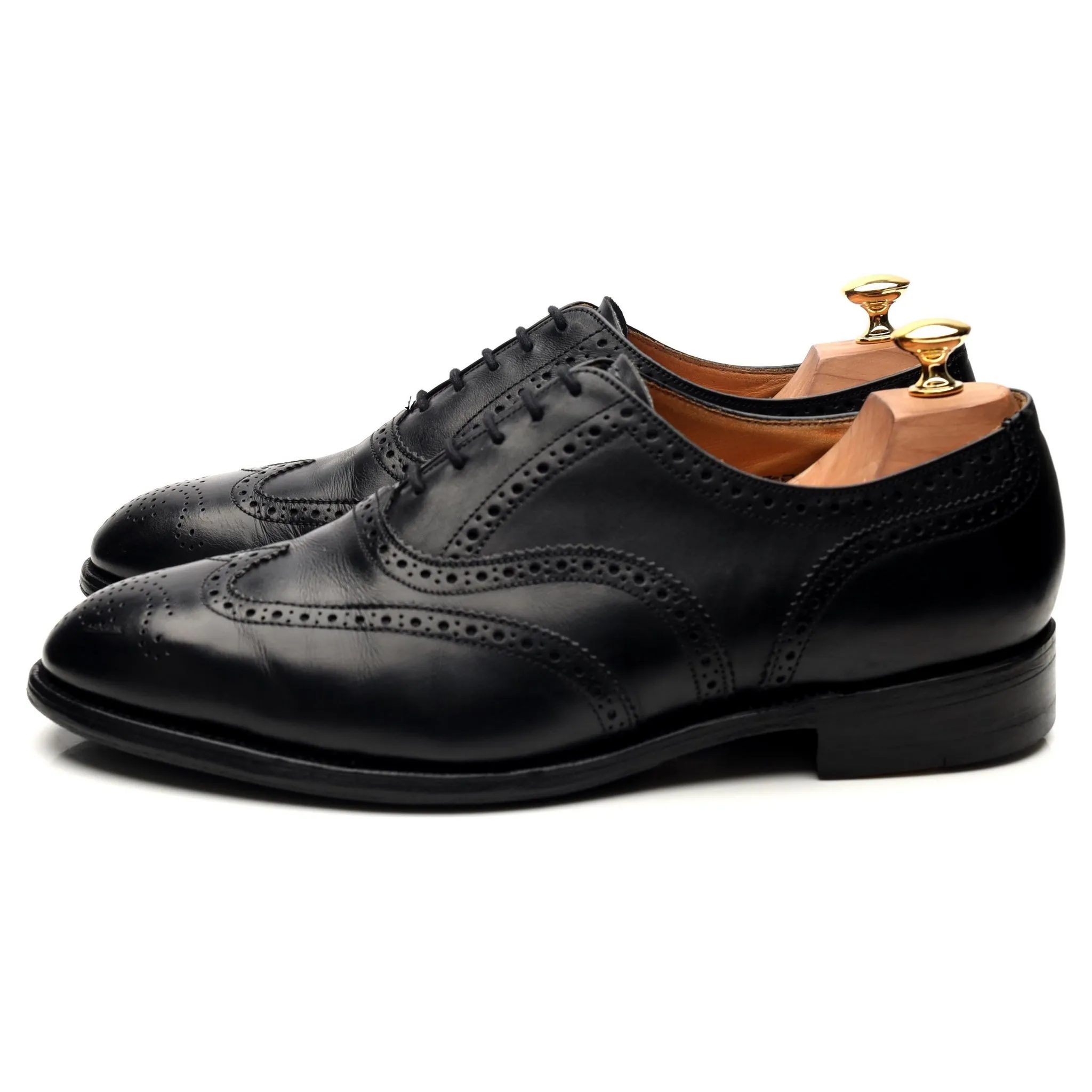 Black Leather Brogues UK 10