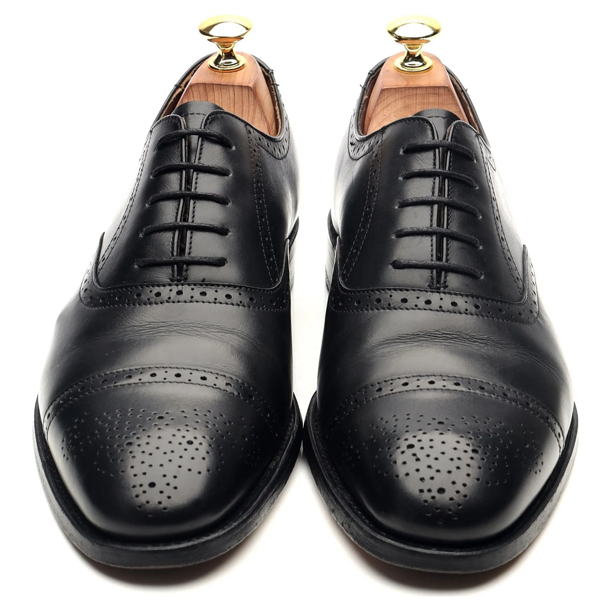 Black Leather Oxford Brogues UK 8 F