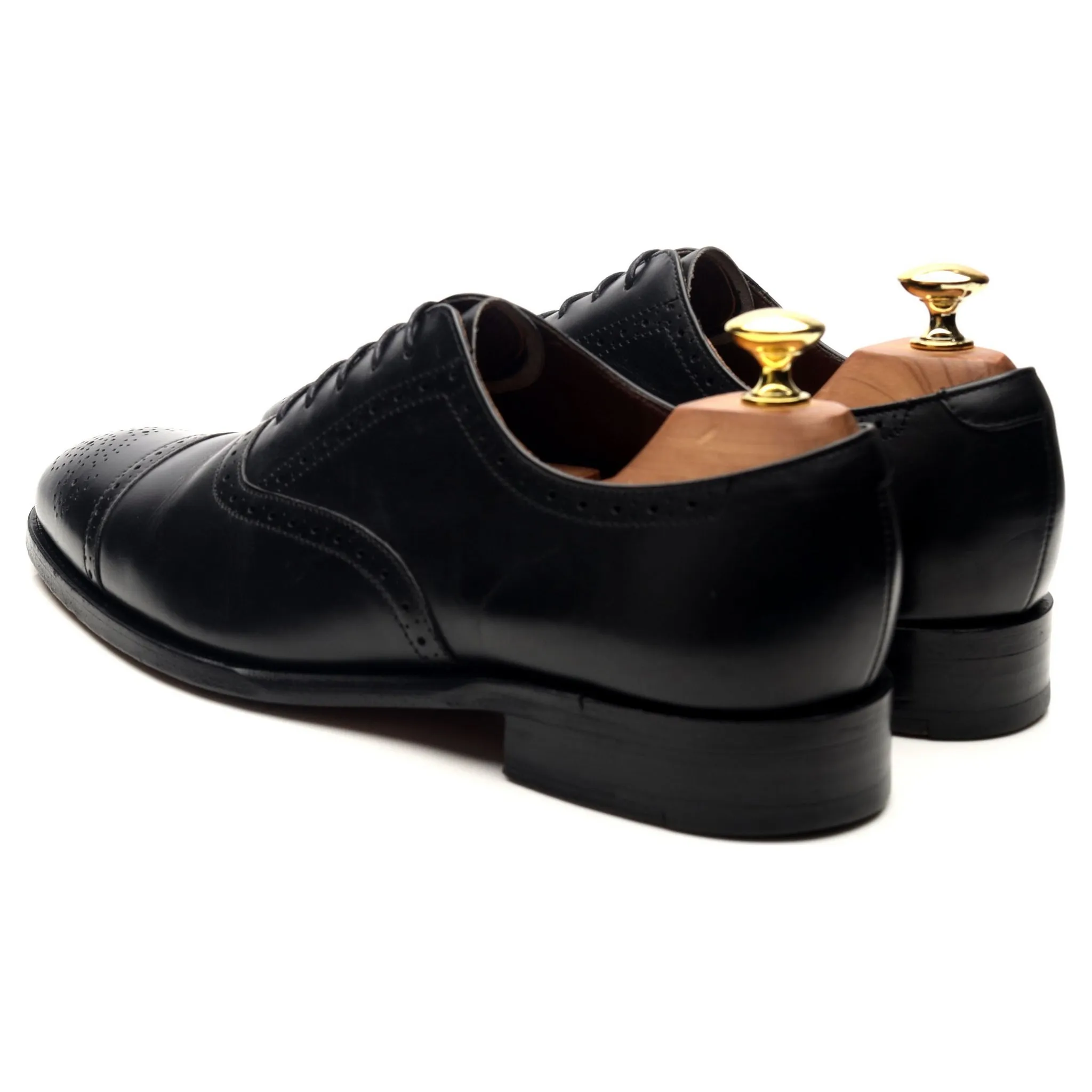 Black Leather Oxford Brogues UK 8 F