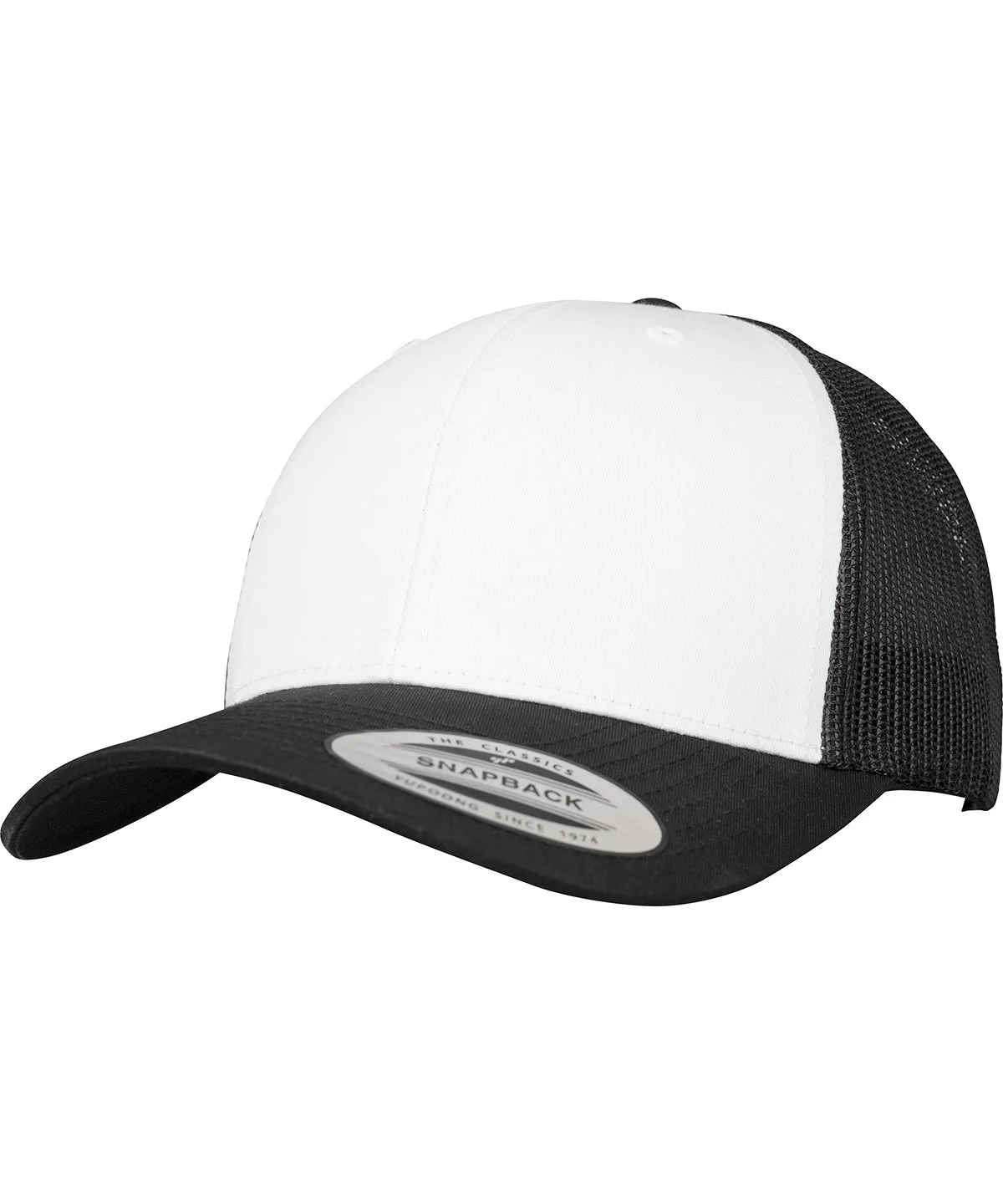 Black/White/Black - Retro trucker coloured front (6606CF)