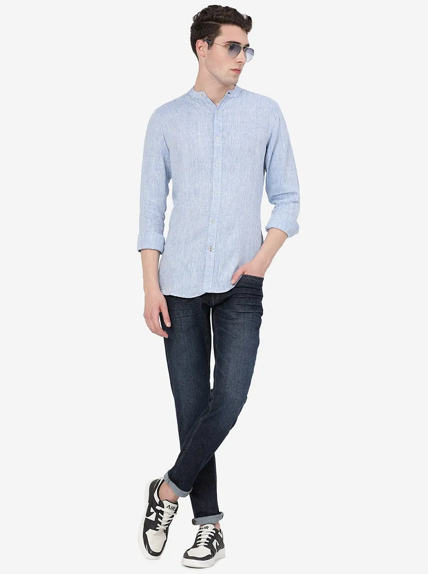 Blue Bell Solid Slim Fit Casual Shirt | JadeBlue