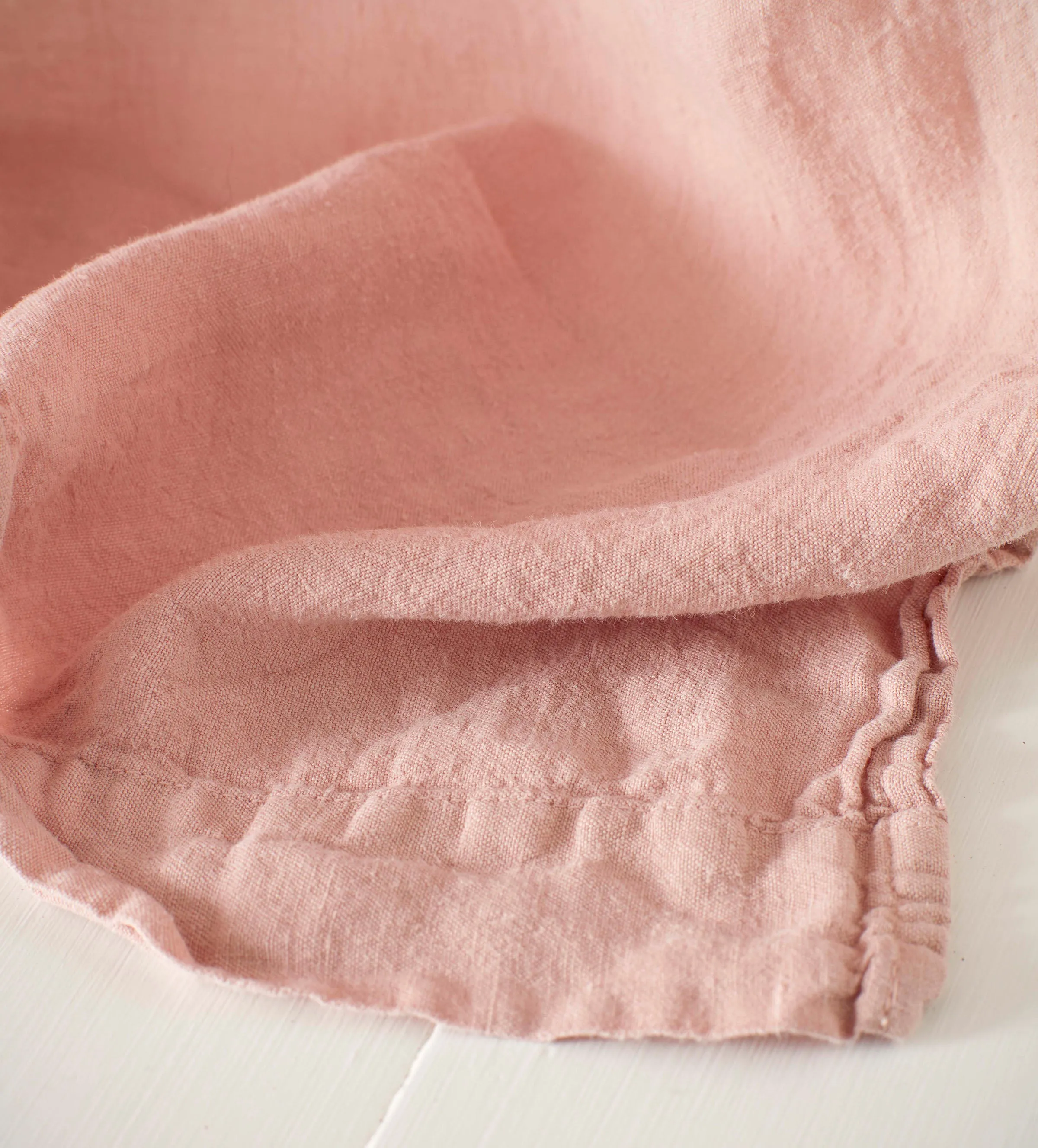 Blush Pink 100% Linen Loop Top Curtain (Single)