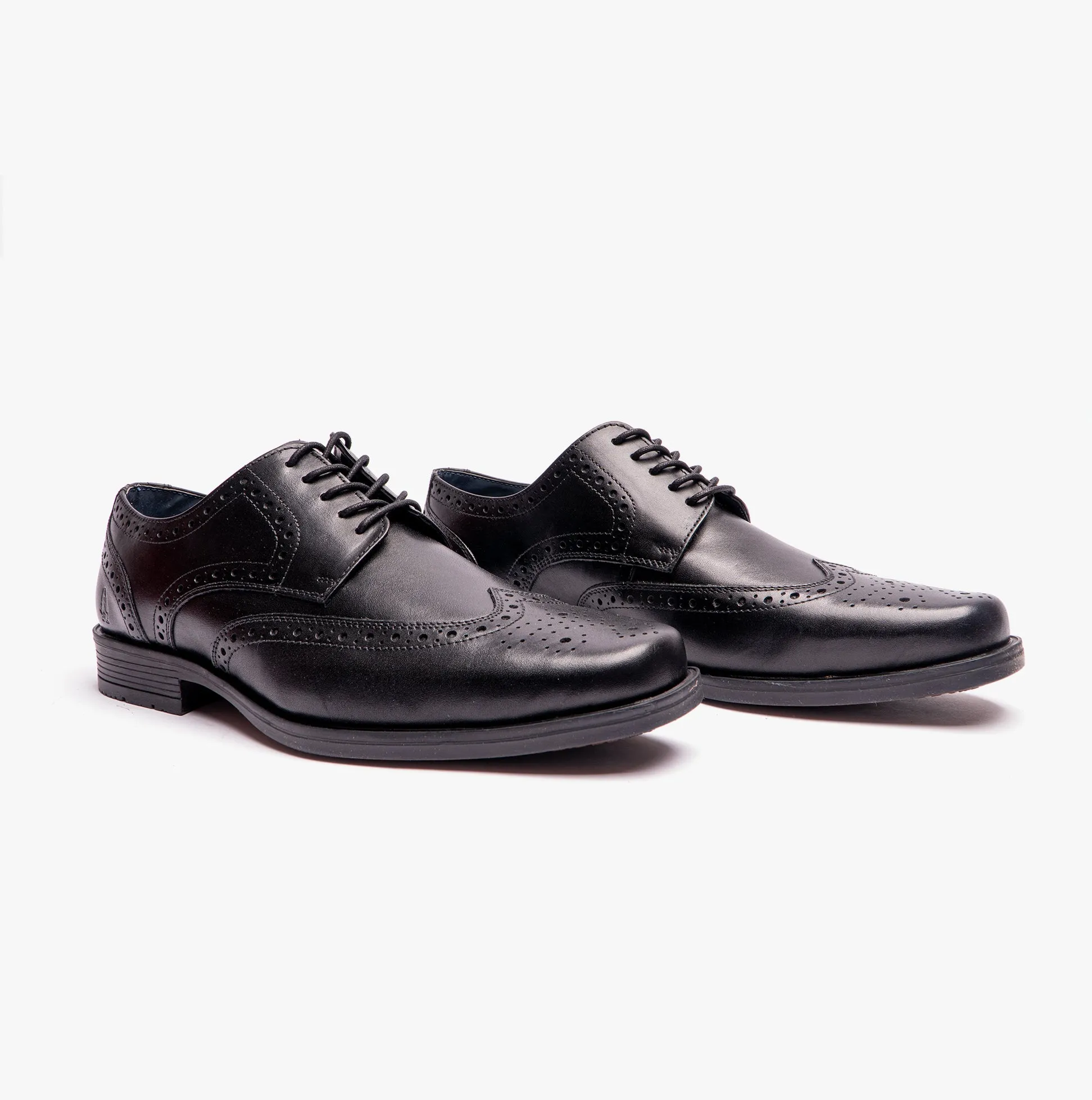 BRACE Boys Leather Lace-Up Brogues Black