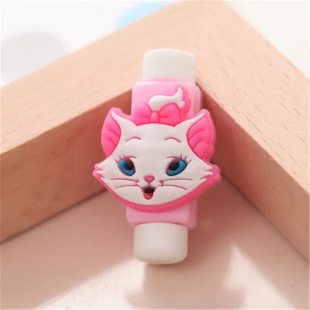 Cartoon Kawaii 8pin Cable Protector Charger USB Cable Winder For Apple IPhone 4 5 5s 6 6s 7 plus cable Protect decoration cute