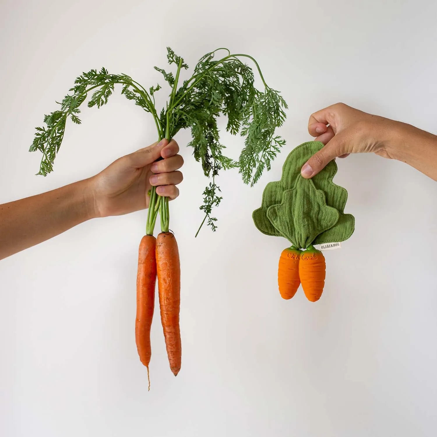 Cathy the Carrot Mini Doudou-Teether