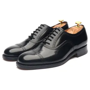 'Charmouth' Black Leather Oxford Semi Brogues UK 6 G