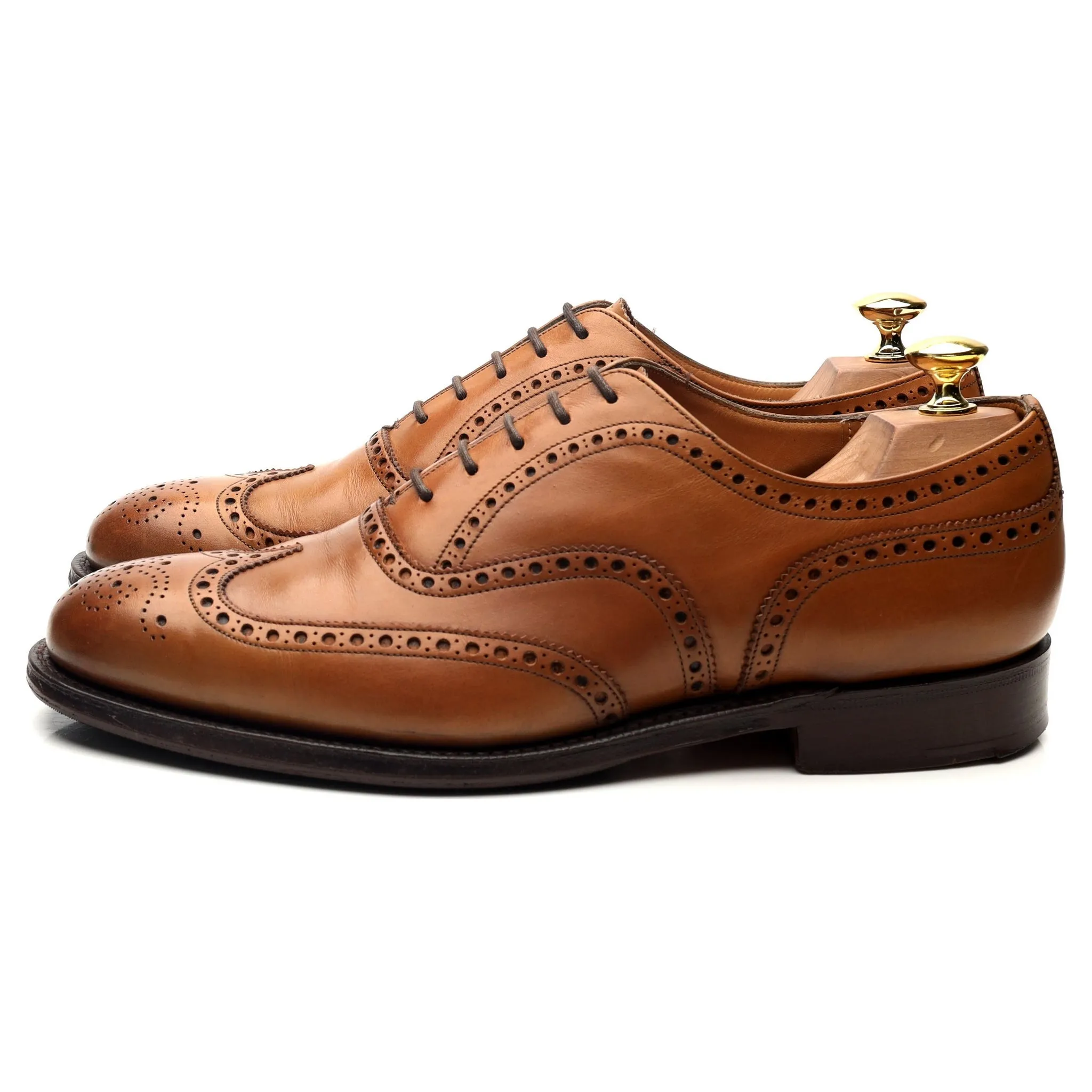 'Chetwynd' Tan Brown Leather Oxford Brogues UK 8 G