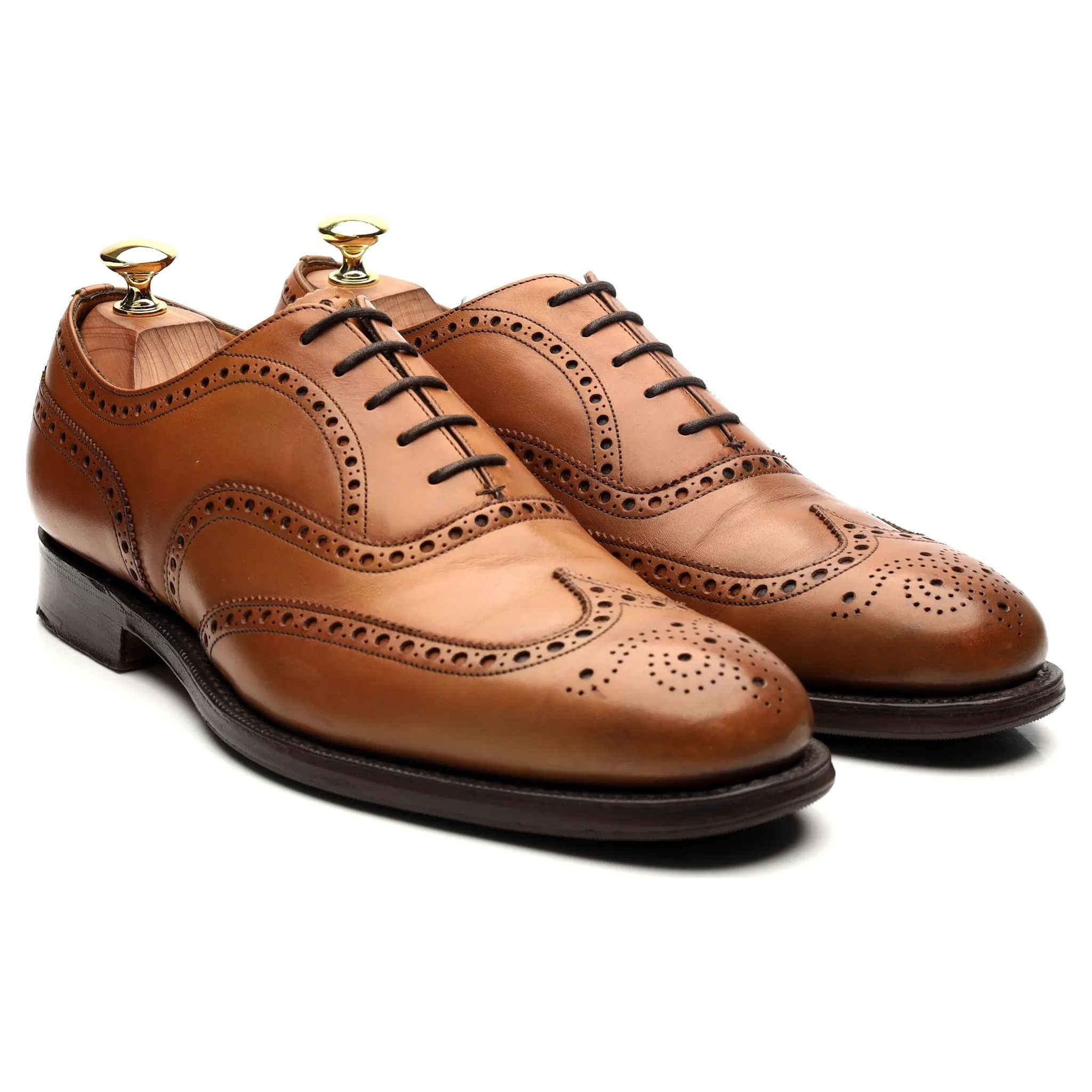 'Chetwynd' Tan Brown Leather Oxford Brogues UK 8 G