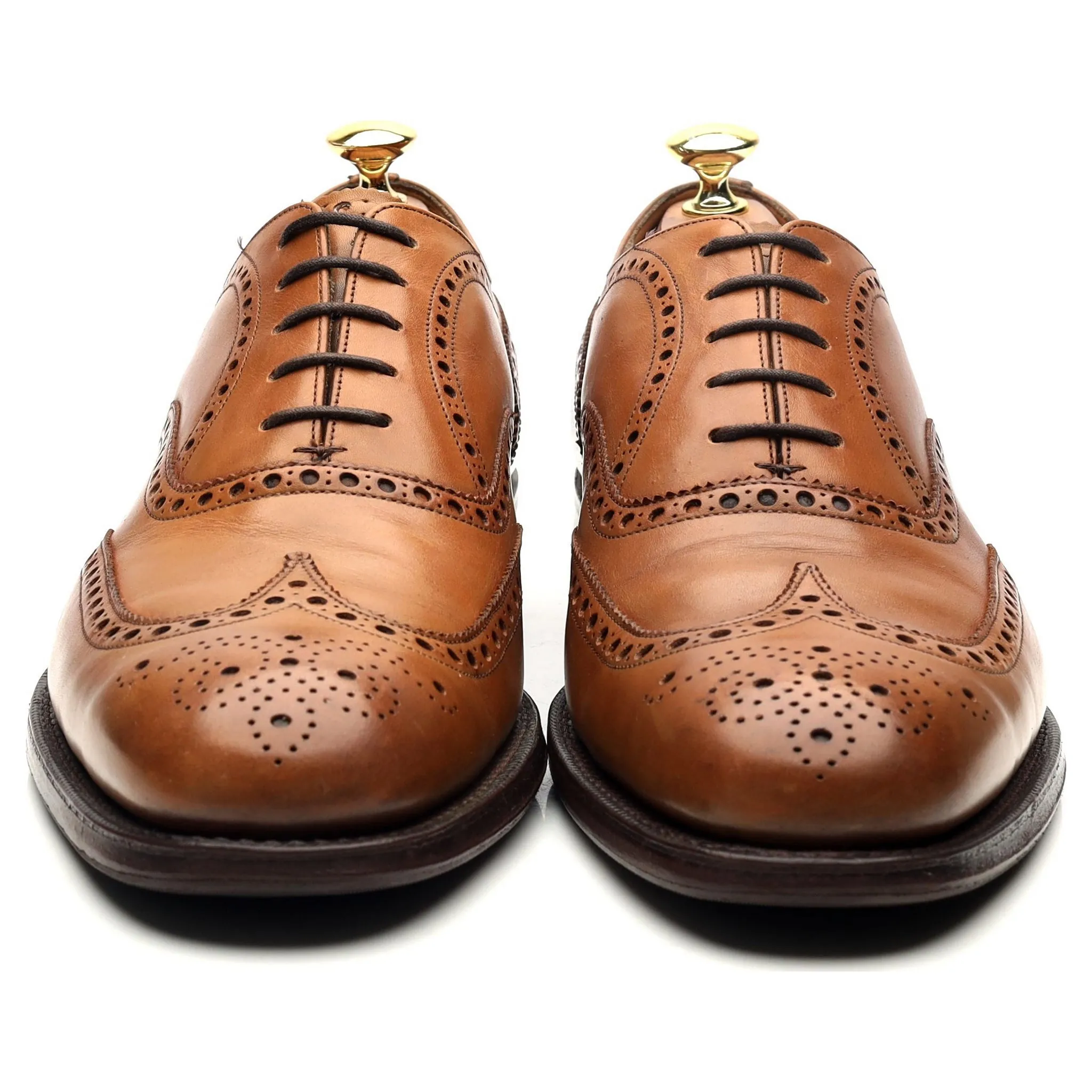 'Chetwynd' Tan Brown Leather Oxford Brogues UK 8 G