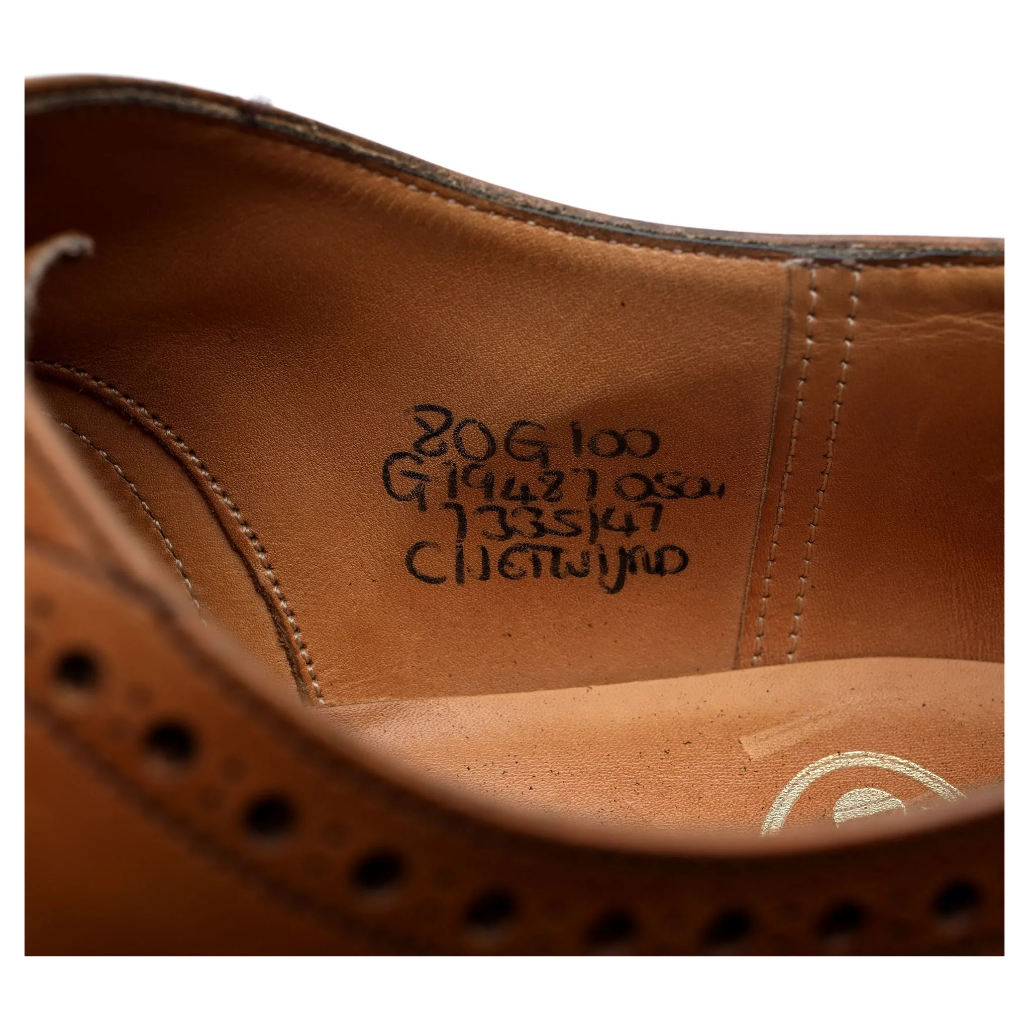 'Chetwynd' Tan Brown Leather Oxford Brogues UK 8 G