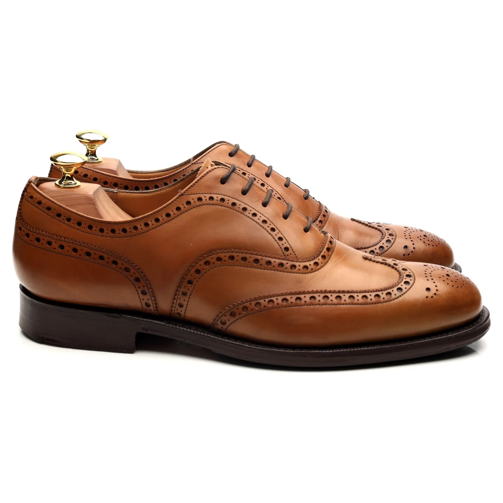 'Chetwynd' Tan Brown Leather Oxford Brogues UK 8 G