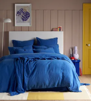 Cobalt 100% Linen Bed Linen