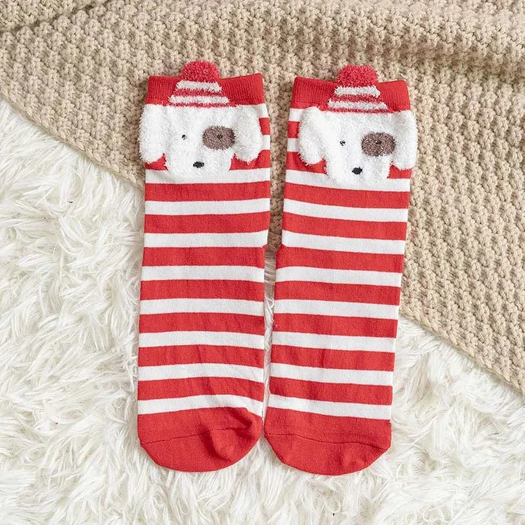 Cute Cartoon Animals Christmas Socks