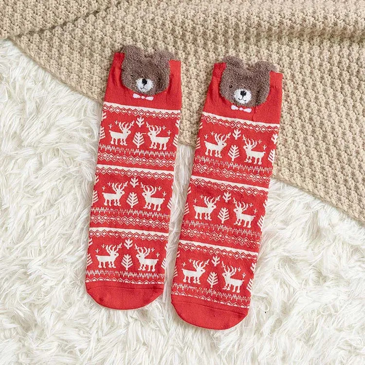 Cute Cartoon Animals Christmas Socks