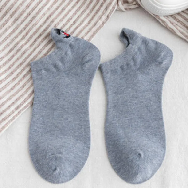 Cute Embroidered Cartoon Ankle Socks