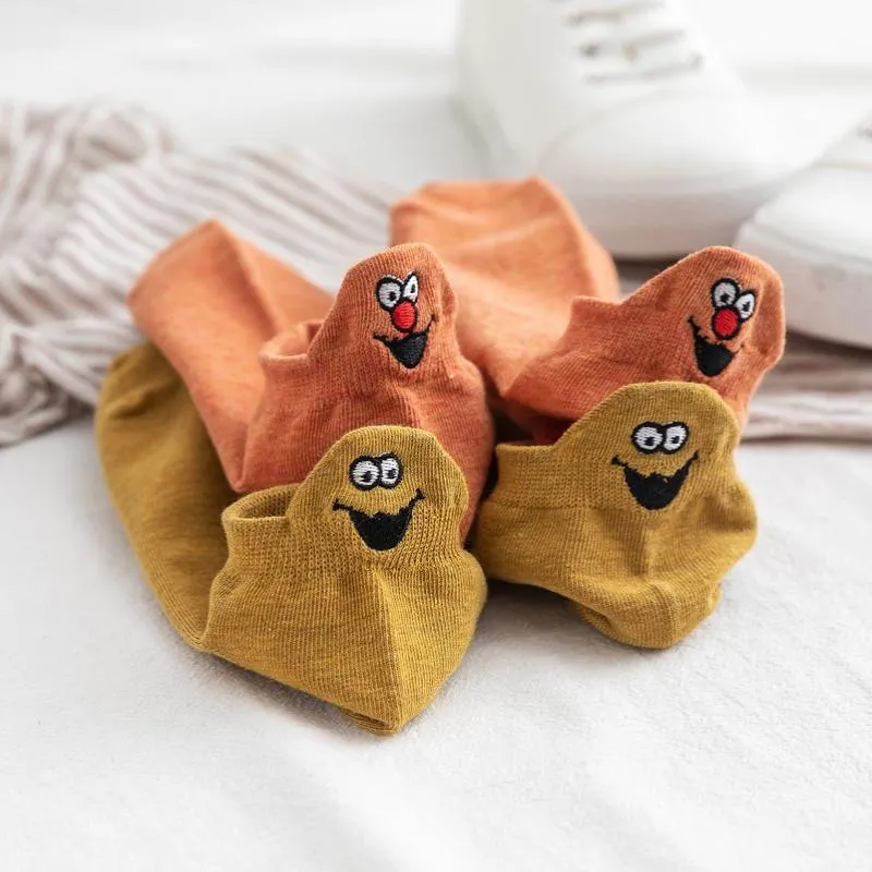 Cute Embroidered Cartoon Ankle Socks