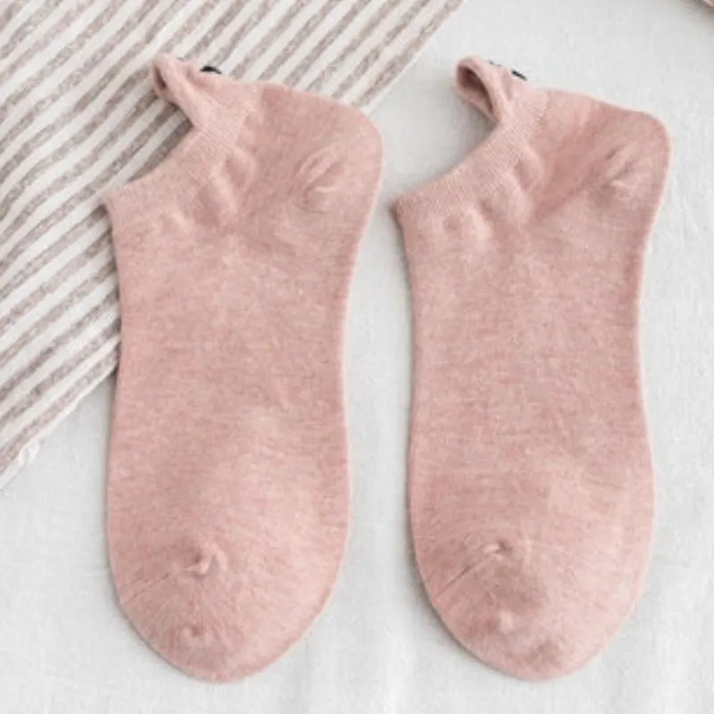 Cute Embroidered Cartoon Ankle Socks