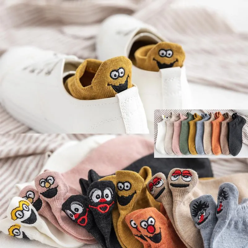 Cute Embroidered Cartoon Ankle Socks