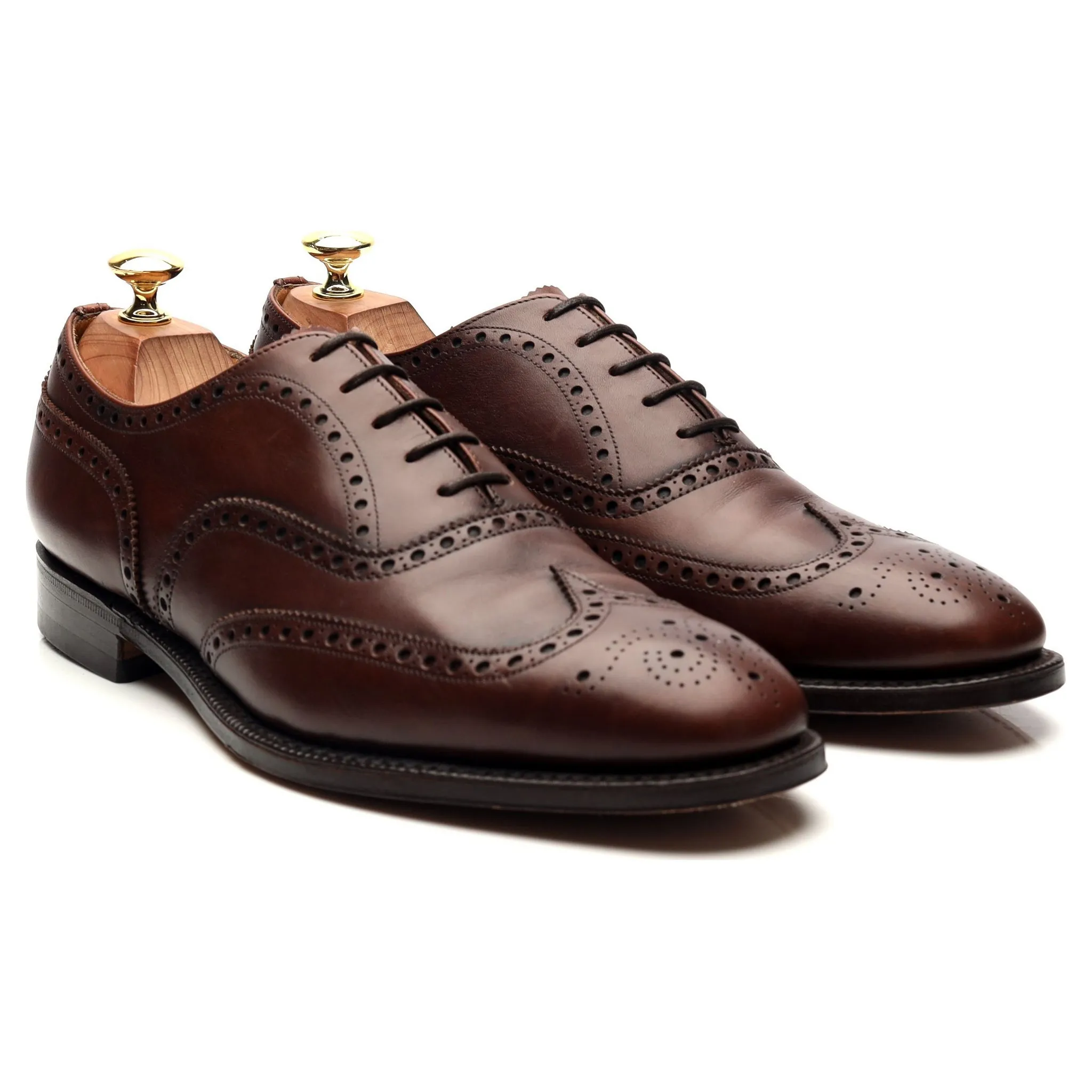 Dark Brown Leather Oxford Brogues UK 8.5 F