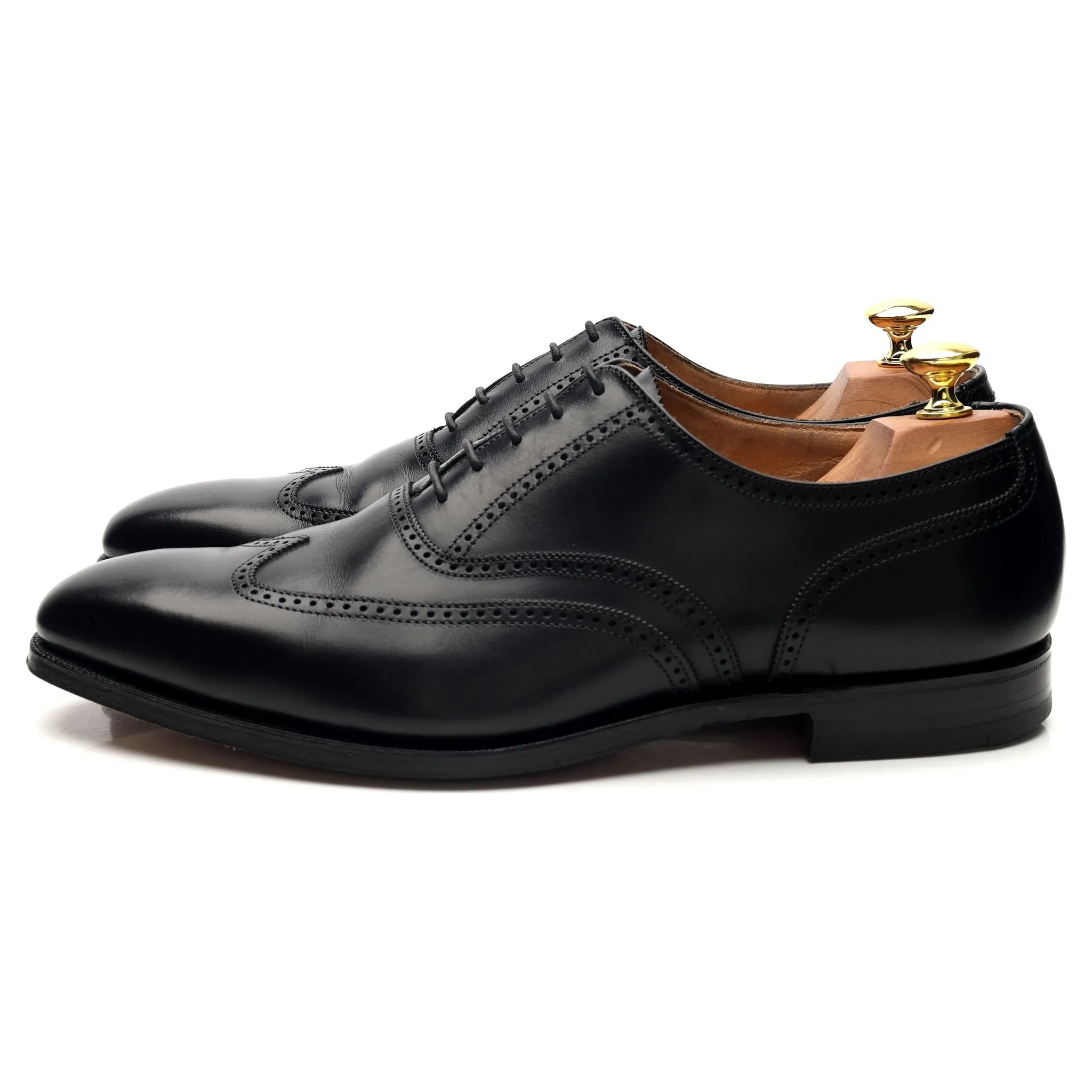 'Drummond' Black Leather Oxford Brogues UK 8.5 G