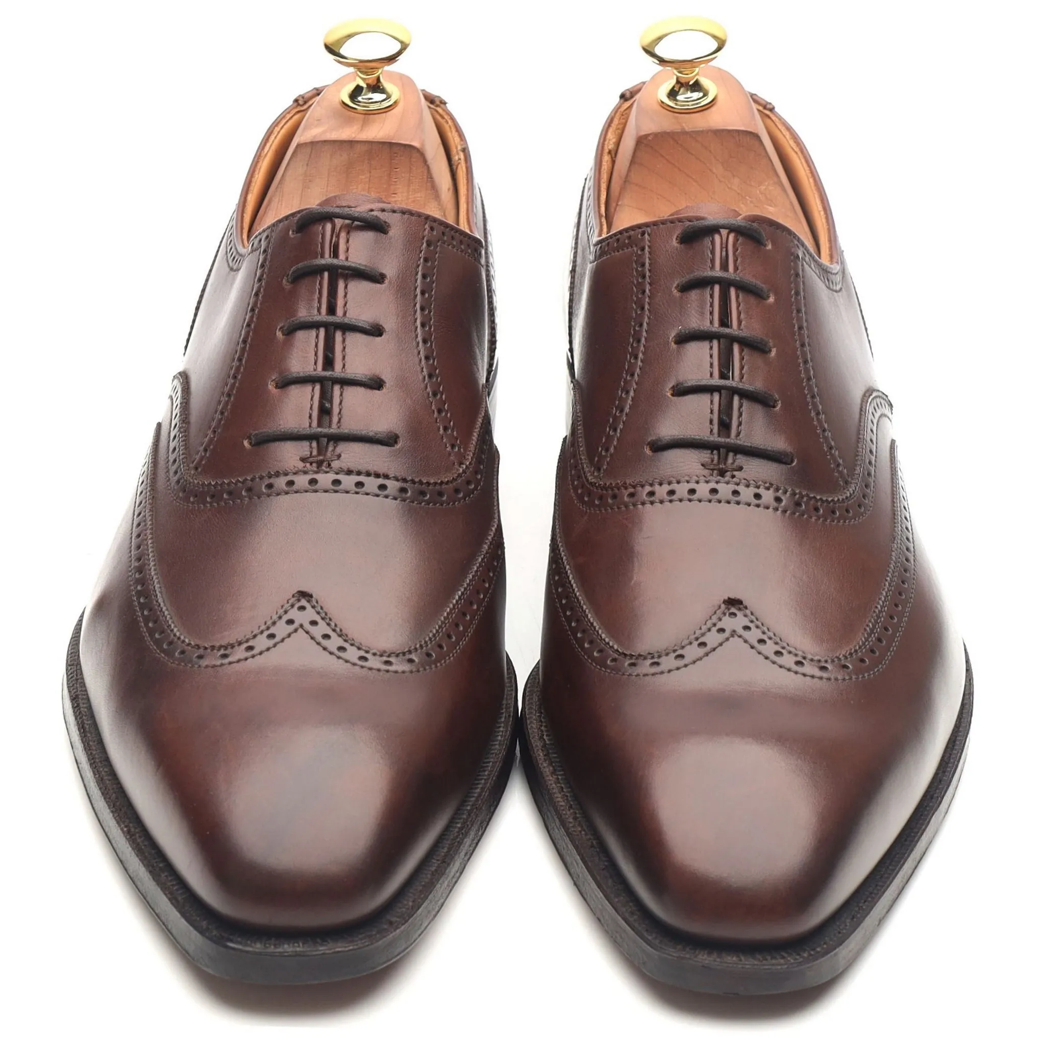 'Drummond' Dark Brown Leather Oxford Brogues UK 9 E