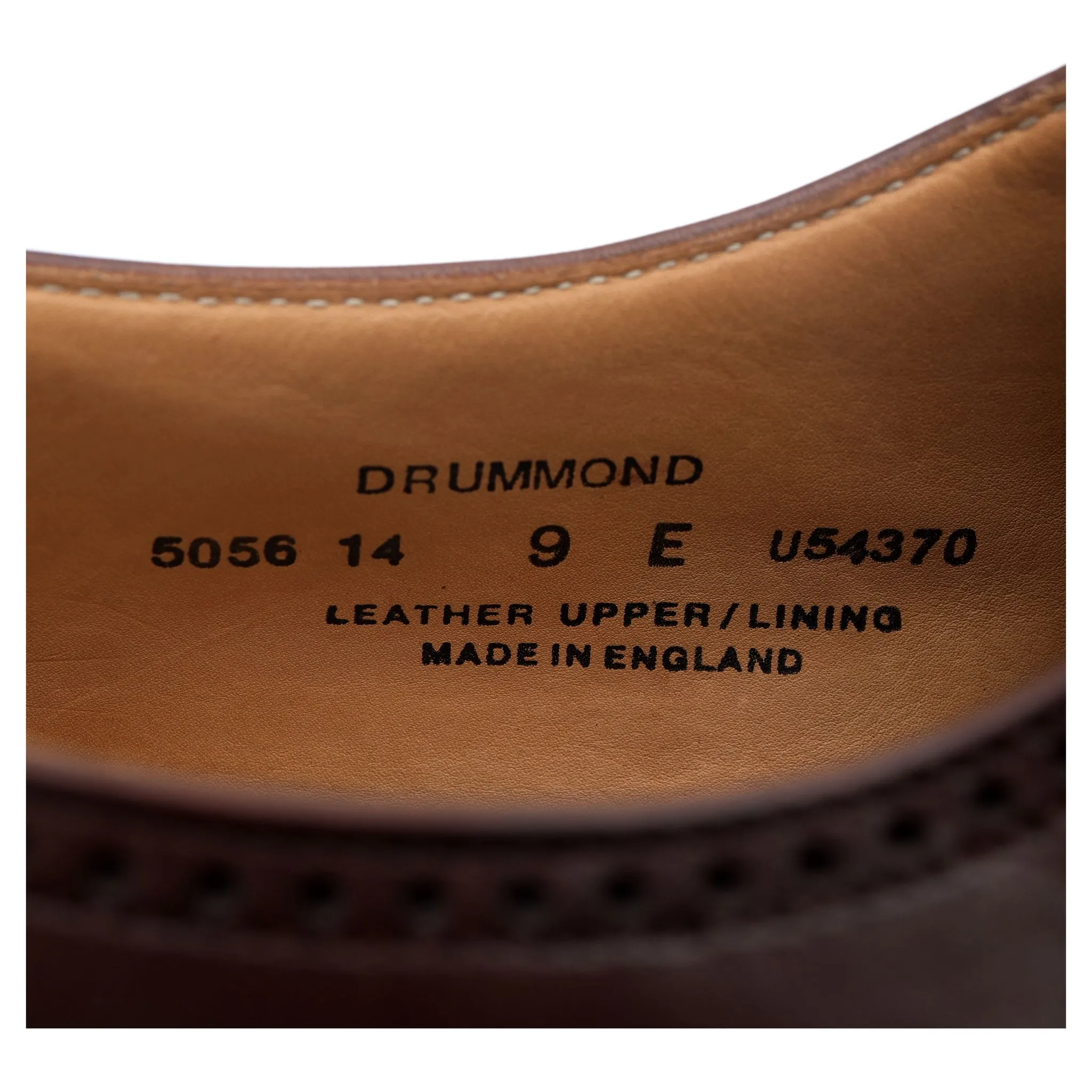 'Drummond' Dark Brown Leather Oxford Brogues UK 9 E