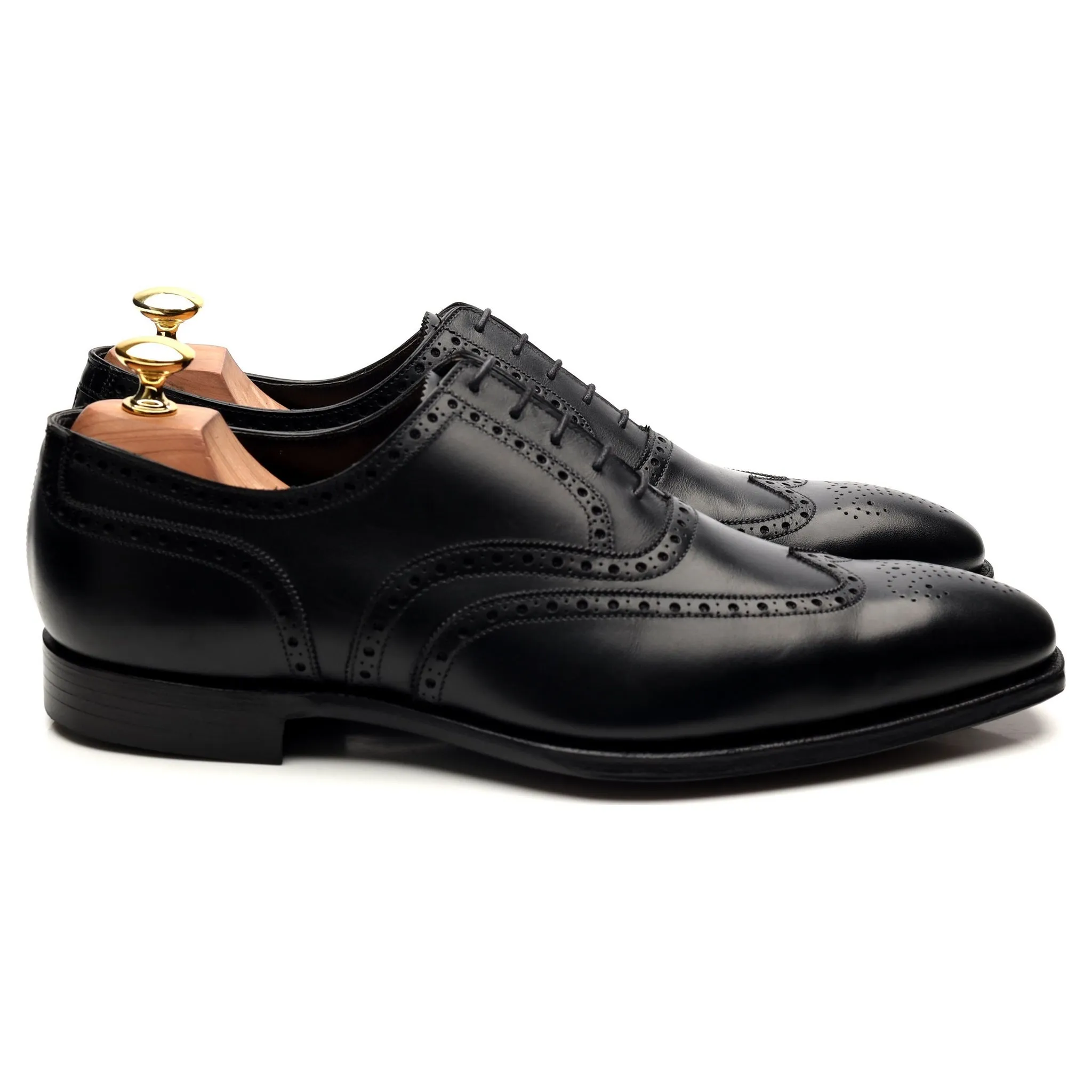 'Fairford' Black Leather Brogues UK 8.5 E