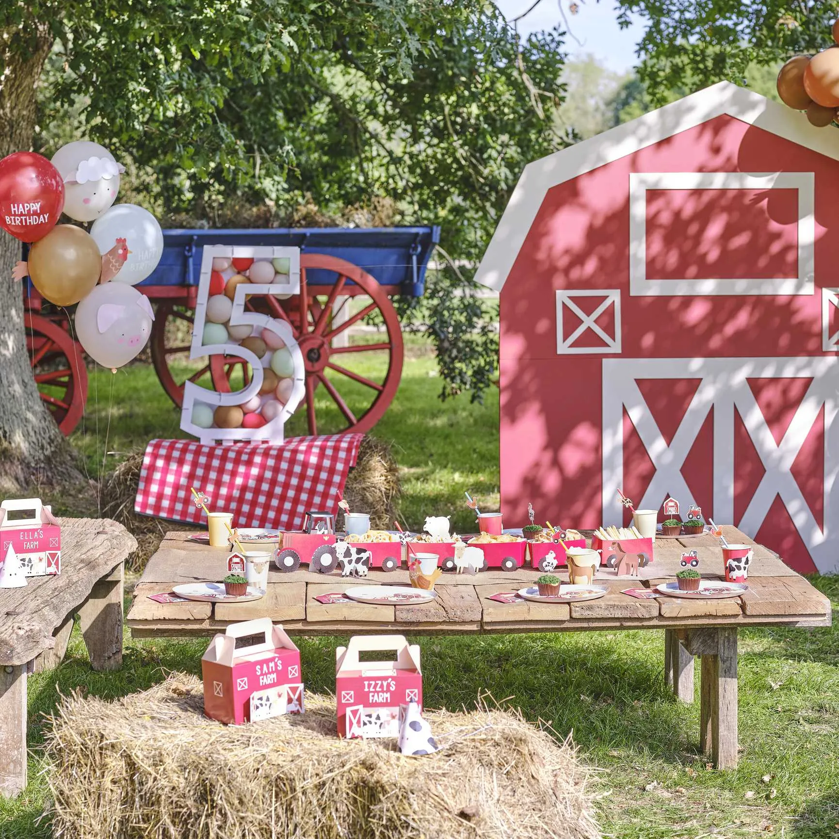 Farm Animal Party Tractor Treat and Food Stand