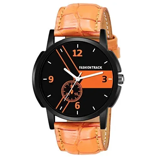 Fashion Track Analogue Black Dial Men's Watch