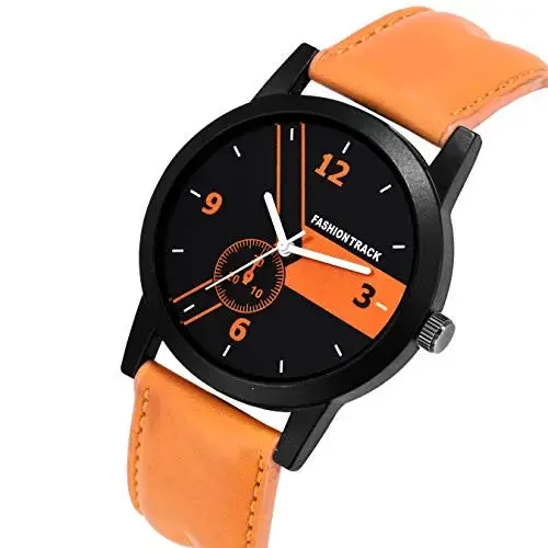 Fashion Track Analogue Black Dial Men's Watch